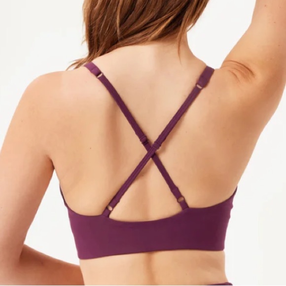 Girlfriend Collective Topanga Halter Bra in Wildflower - Picture 4 of 8